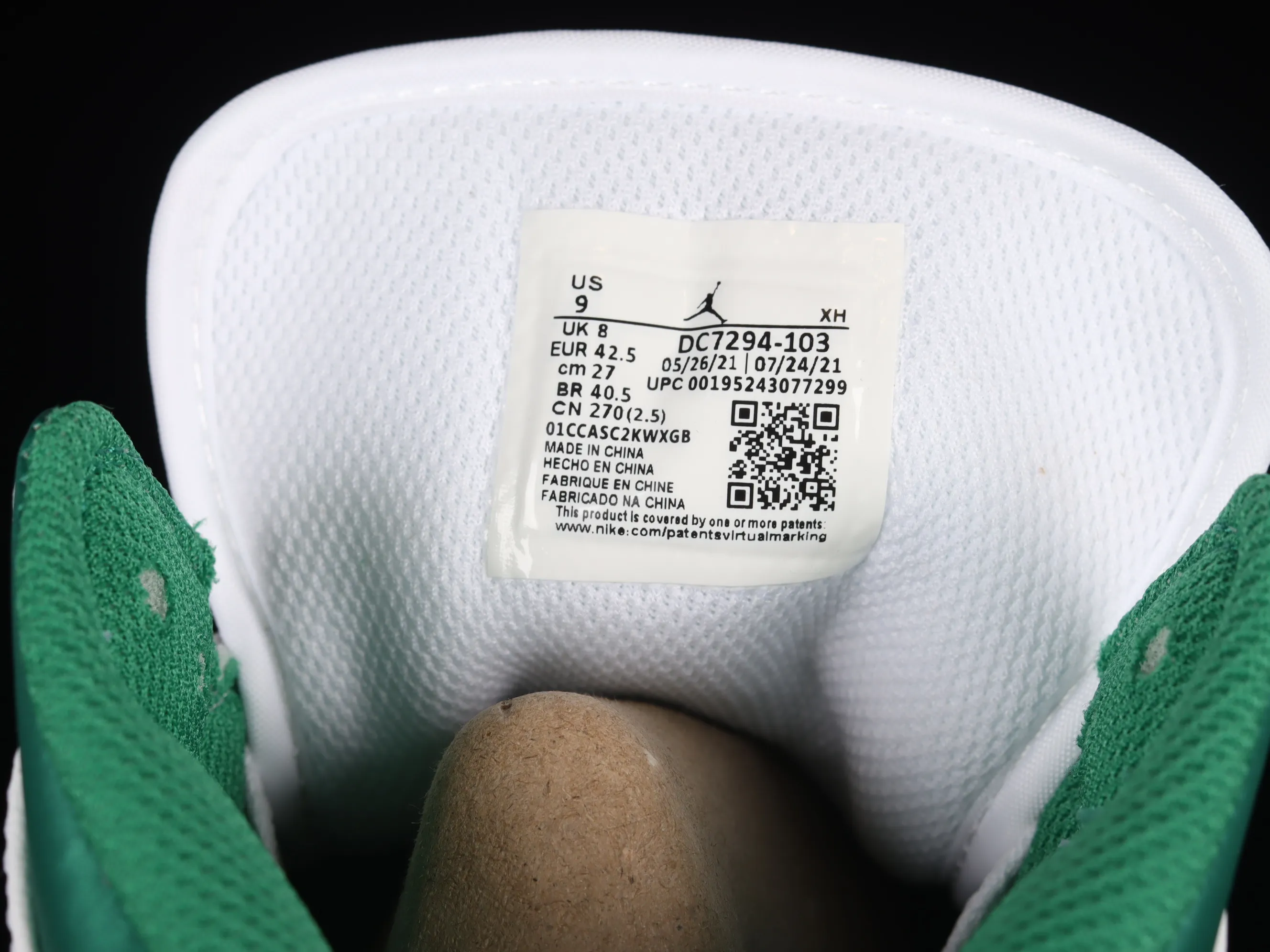 All categories Air Jordan Jordan series basketball shoes Air Jordan 1 Mid Air Jordan 1 Mid AJ1 Joe 1 white gray green mid-top basketball shoes DC7294-103